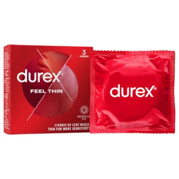 Durex Feel Thin - kondom s realistickým pocitem (3 ks)