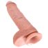 Pipedream King Cock 10 - realistické dildo (25 cm) - přírodní barva