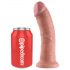 King Cock 8 dildo (20 cm) - přírodní barva