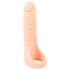 Realistixxx Double F - realistické dildo s kroužkem na penis (přírodní)