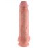 Královský Kok 11 - přísavkový, varlatový dildo (28 cm) - přírodní