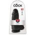 King Cock 9 Chubby - přísavkový dildo s varlaty (23 cm) - černý