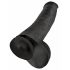 King Cock 15 - přísavkový dildo s varlaty (38 cm) - černý