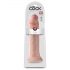 King Cock 14 - velké dildo se svorkou (36 cm) - přírodní