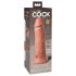 King Cock Elite 8 - připínací, realistický vibrátor (20 cm) - přírodní