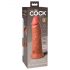 King Cock Elite 8 - připínací, realistické dildo (20 cm) - tmavě přírodní