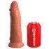 King Cock Elite 8 - připínací, realistické dildo (20 cm) - tmavě přírodní