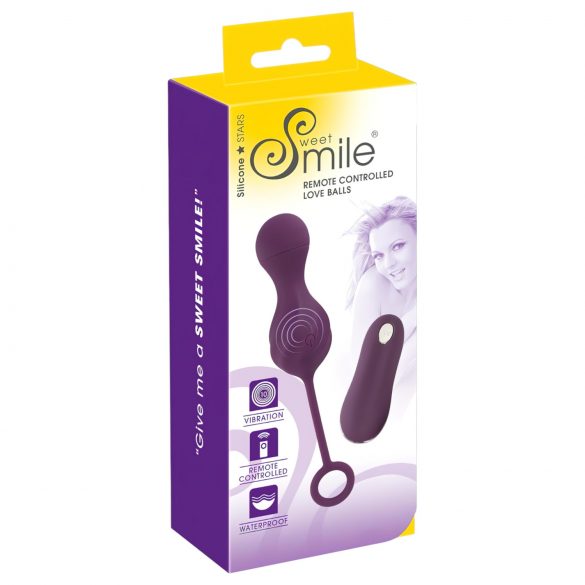 SMILE RC Love Balls - nabíjecí vibrační vajíčko (fialové)