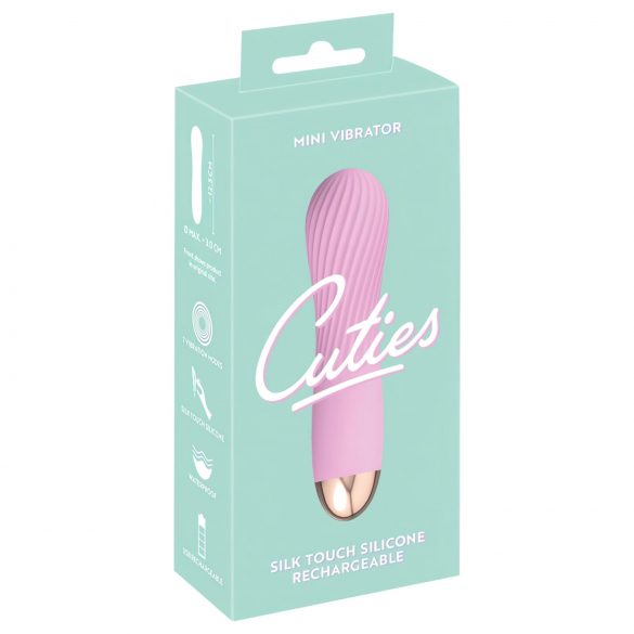 Cuties Mini - dobíjecí, vodotěsný, spirálový vibrátor (růžový)