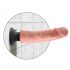 King Cock 9 - ohebný vibrátor s přísavkou (23 cm) - natur