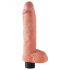 Pipedream King Cock Vibrating with Balls 10 - vibrátor s přísavkou a varlaty 25 cm (tělová barva)