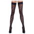 Cottelli Legwear - fixace stehen s potiskem pantera (černá)  - 5