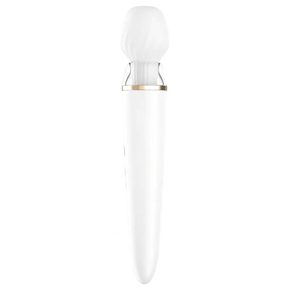 Satisfyer Double Wand-er - chytrý masážní vibrátor (bílý)