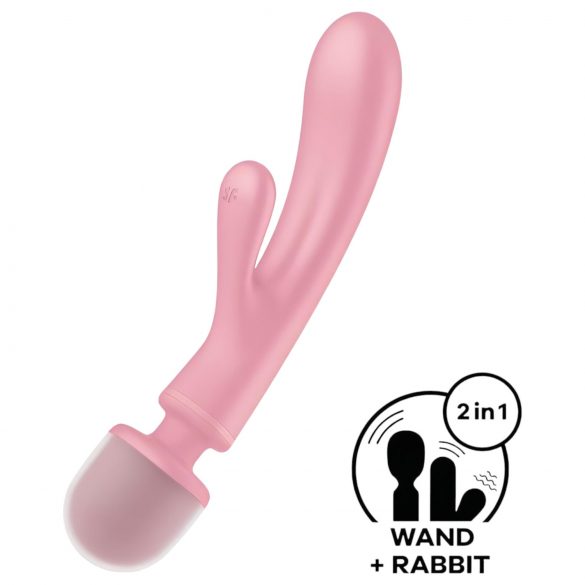 Satisfyer Triple Lover - G-bod a masážní vibrátor (růžový)