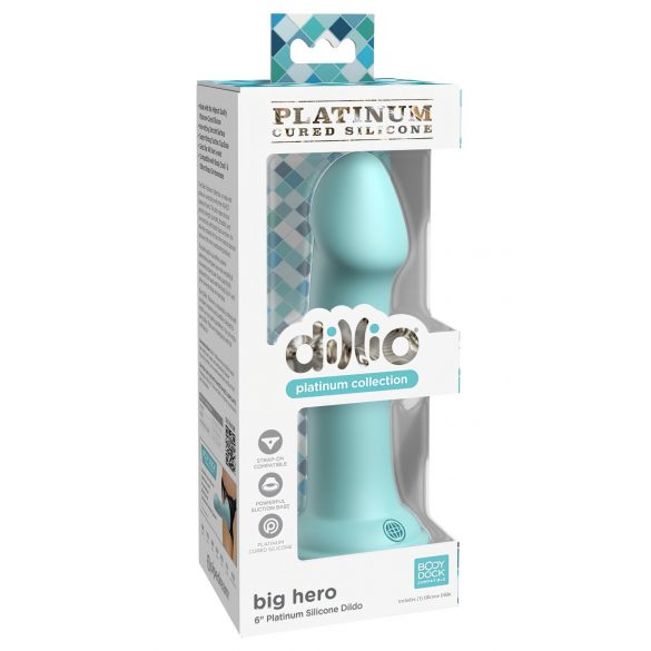 Dillio Big Hero - dildo s přísavkou (17 cm) - tyrkysový