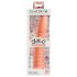 Dillio Wild Thing - přísavkový rýhovaný dildo (19 cm) - oranžový