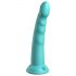 Dillio Slim Seven - přísavkový stimulační dildo (20 cm) - tyrkysový