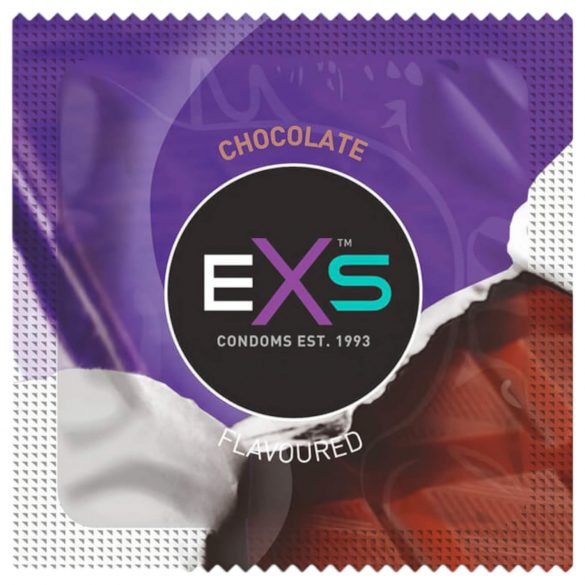 EXS Hot Chocolate - kondom s čokoládovou příchutí - černý (100 ks)