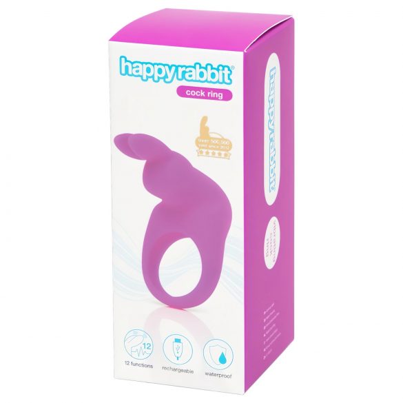 Happyrabbit Cock - dobíjecí vibrační kroužek na penis (fialový)