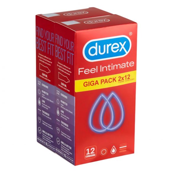 Durex Feel Intimate - tenkostěnný kondom balíček (2x12 ks)