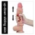 Lovetoy Sliding-Skin - dvouvrstvé přísavné dildo - 23 cm (přírodní)