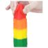 Lovetoy Prider - realistické tekuté silikonové dildo - 19 cm (duhové)