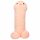 Ohebné plyšové dildo - 30 cm (přírodní)