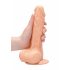 RealRock Dong 8 - realistické dildo s varlaty (20 cm) - přírodní