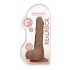 RealRock Dong 8 - realistické dildo s varlaty (20 cm) - tmavě přírodní