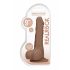 RealRock Dong 9 - realistické dildo s varlaty (23 cm) - tmavý přírodní