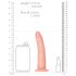 RealRock Slim - připínací, realistické dildo - 15,5 cm (přírodní)