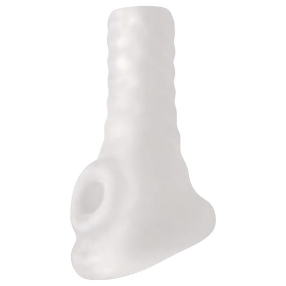 Perfect Fit Breeder - otevřený návlek na penis (10 cm) - mléčně bílý