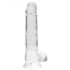 REALROCK - průsvitné realistické dildo - vodočisté (19cm)