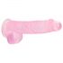 REALROCK - průsvitné realistické dildo - růžové (15cm)