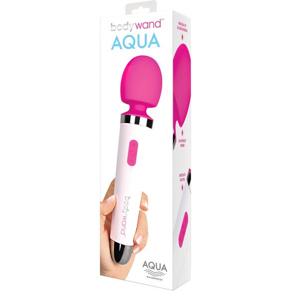 Bodywand Aqua Wand - vodotěsný masážní vibrátor (bílá-růžová)