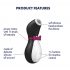 Satisfyer Penguin - akumulátorový, vodotěsný stimulátor klitorisu (černobílý)