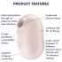 Satisfyer Pro To Go 2 - lufttrykk klitorisstimulator (beige)